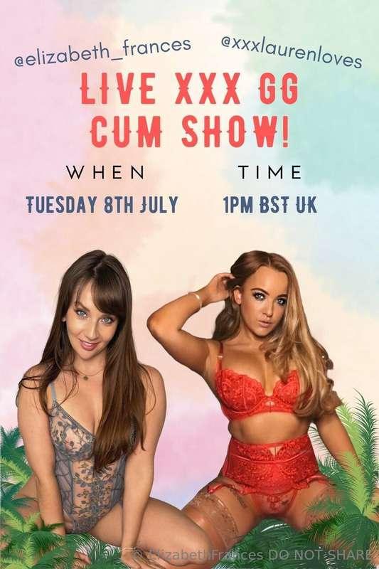 I am so excited for my LIVE CUM SHOW this afternoon!💕 1pm GM..