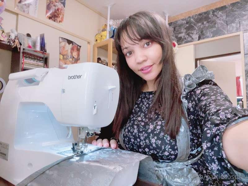Me at my sewing machine~
I’m making Marin from Dress up Darl..