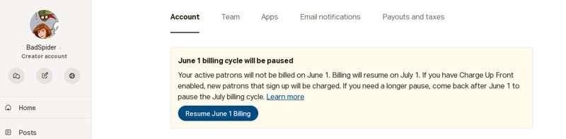 June billing paused