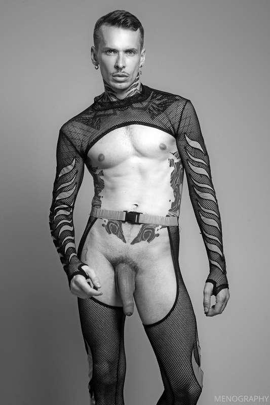 Robert Royal hangs out in his body suit