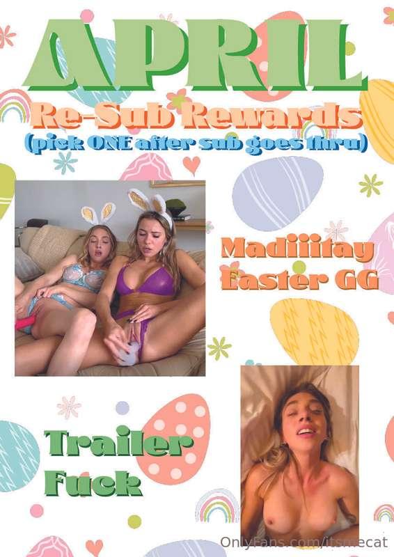 APRIL RE-SUB REWARDS!Once your resub goes through for the mo..