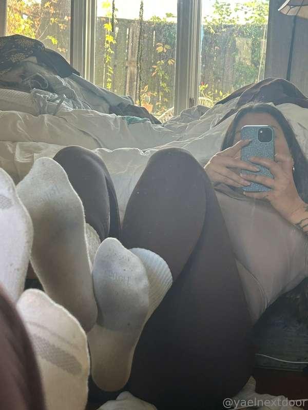 Dirty socks and messy bedroom, yes I went to my work meeting..