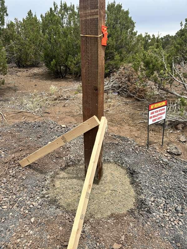Both posts are in and level! 