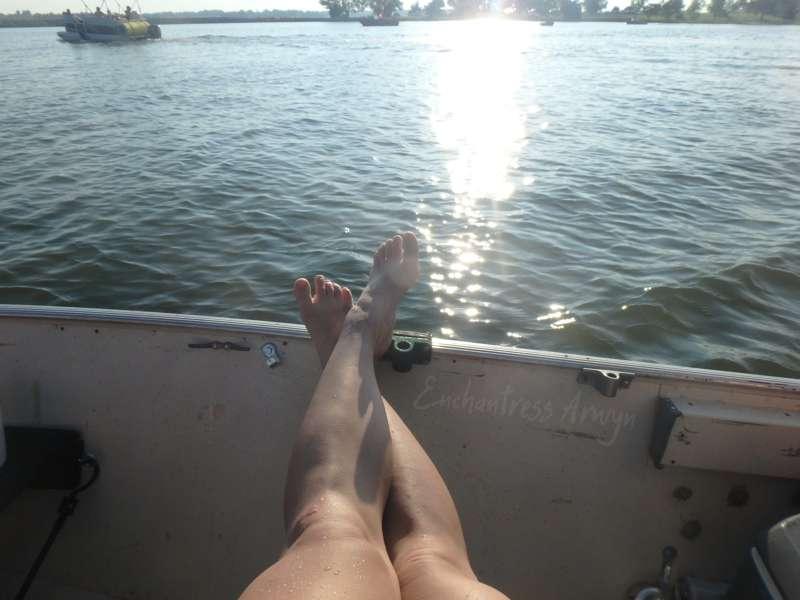 Another boat passed us and one of the guys could not stop st..