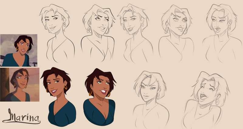 Sinbad's Marina sketches