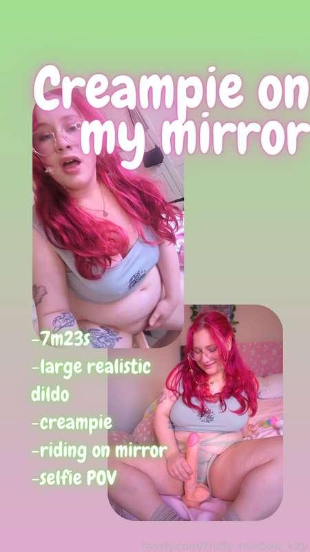 NEW VIDEO [7m23s] This is the second version of this video! In this version, there is more of a closer feeling since it was recorded in selfie mode^^ You get a full view of how I firs touch my pussy ontop of my mirror and then I get my large dildo! And you know whatis extra fun about this one?? it shoots cum! So i couldn't help myself but ride this deliciously large dildo and let it stretch my thight little pussy... And because the dildo was ontop of my mirror you can see a whole other angle of pussy getting fucked xxx Eventually the dildo cums inside of me and you can see it's cum dripping down my legs... Quickly watch this video for FREE as a subscriber or unlock it as a follower xx  #alt #alternative #cosplay #fantasygirl #egirl #sexy #hot #horny #boobs #ass #naughty #lingerie #booty #geil #vlaams #pussy #bigdildo #cumshootingdildo #cumshot #creampie
