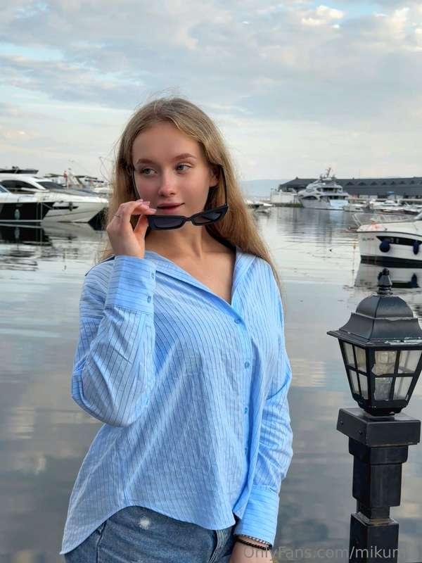 Mysterious girl among the yachts, I think I look like some a..