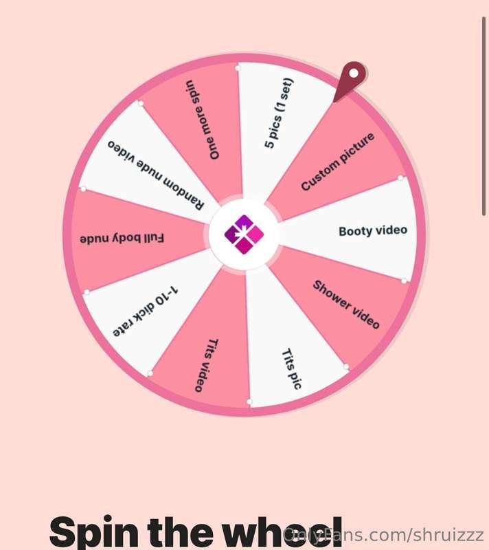 🔥Let’s play a game!🔥
You tip 5$ and I’ll spin the wheel for ..
