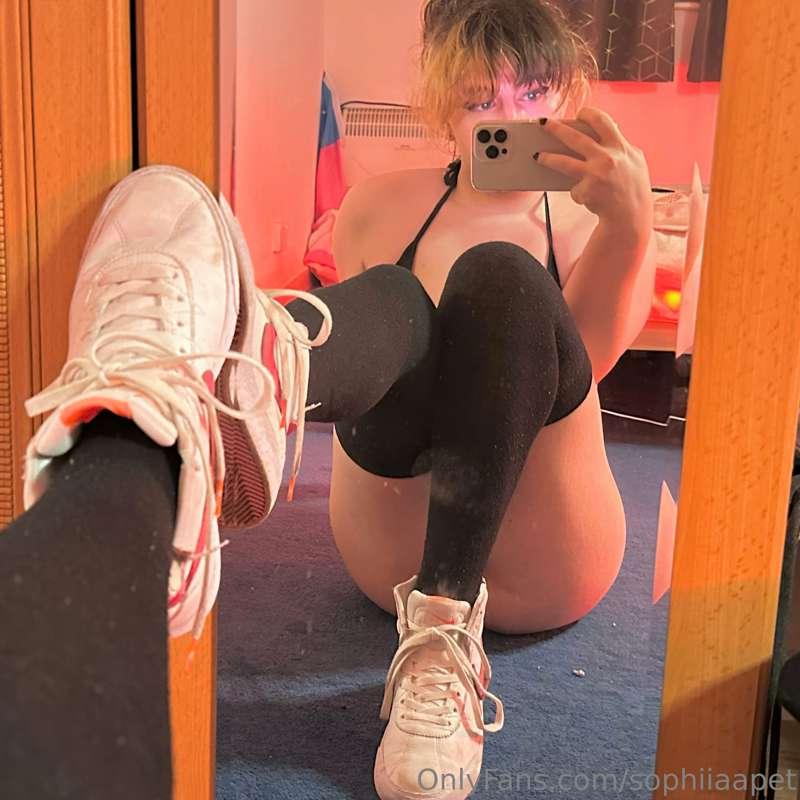 Sneakers and thigh highs 💕