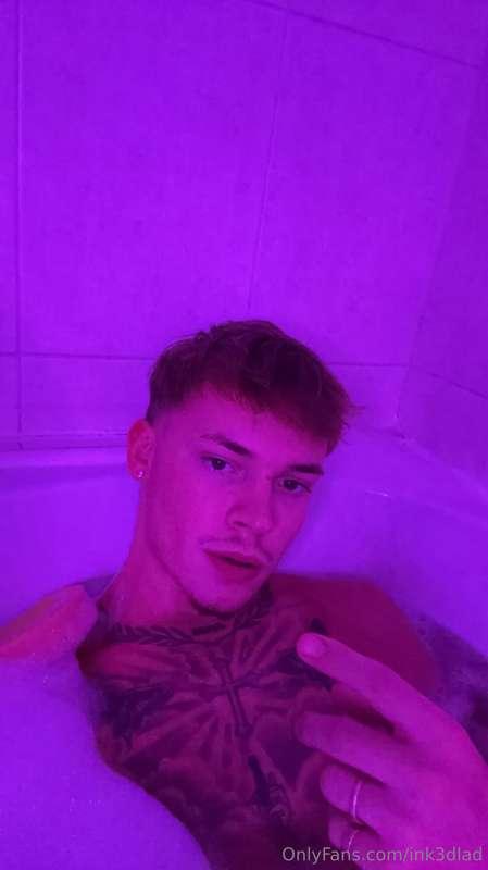In the bath relaxing, might have a wank