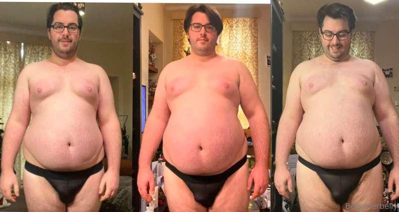 I weight less than last New Year but more than the year befo..
