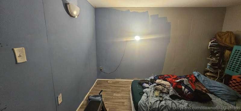 Almost done painting my room blue, should look nice for my c..