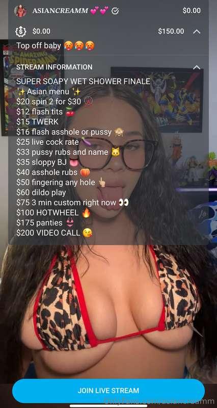 I’M ON LIVE RIGHT NOW GUYS 😍CUM JOIN 😩💦 https://onlyfans.com..