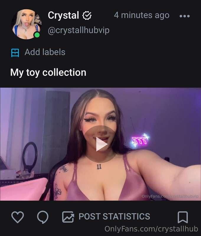 Posted my sex toy collection video over on @crystallhubvip S..
