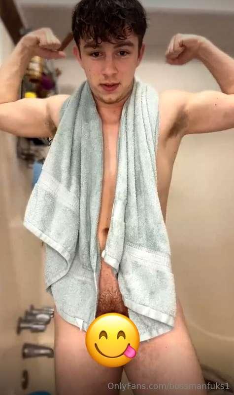 giving you a bunch of options: I showered, flexed my muscles..