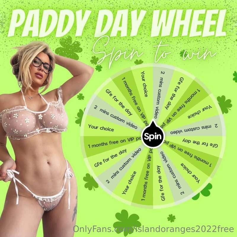 🍀ST PADDY WHEEL 🍀HAVE YOU GOT THE LUCK OF THE IRISH ?🤞 TRY M..