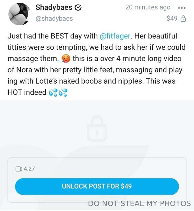 ***First ever BOOB MASSAGE VIDEO*** 🔥👣 Nora from @shadybaes ..