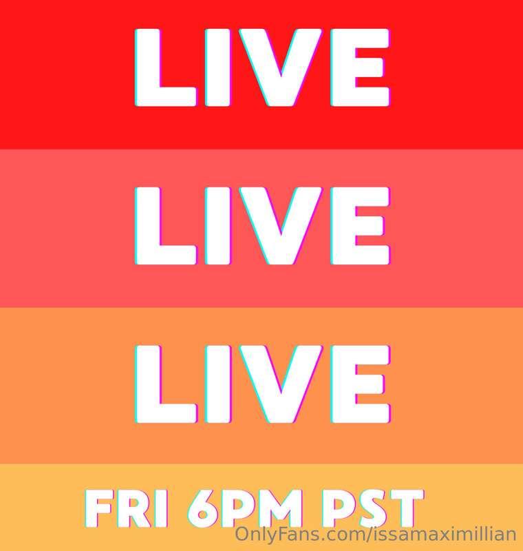 *In place of last night's livestream...* I'M GOING ***LIVE T..