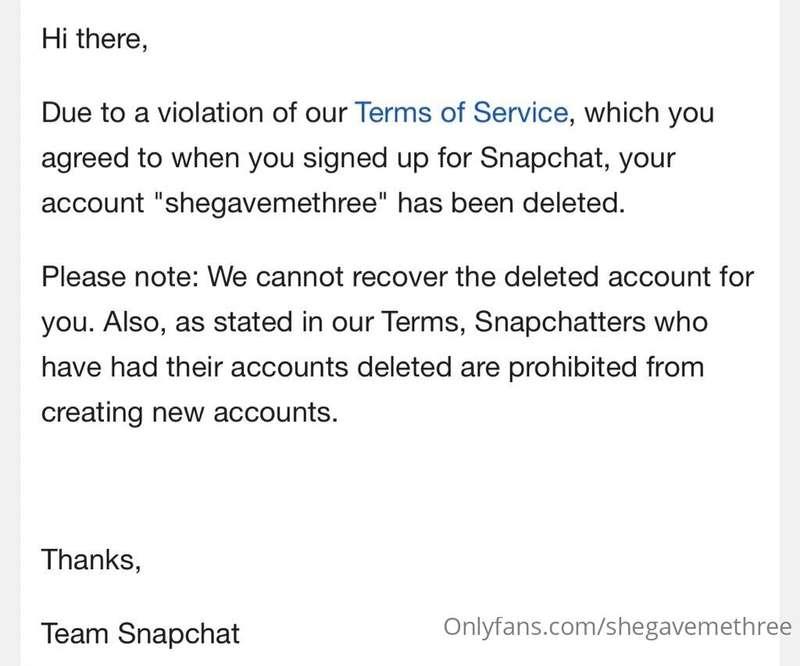 My snap got deleted I did not block you. I’m devastated :(