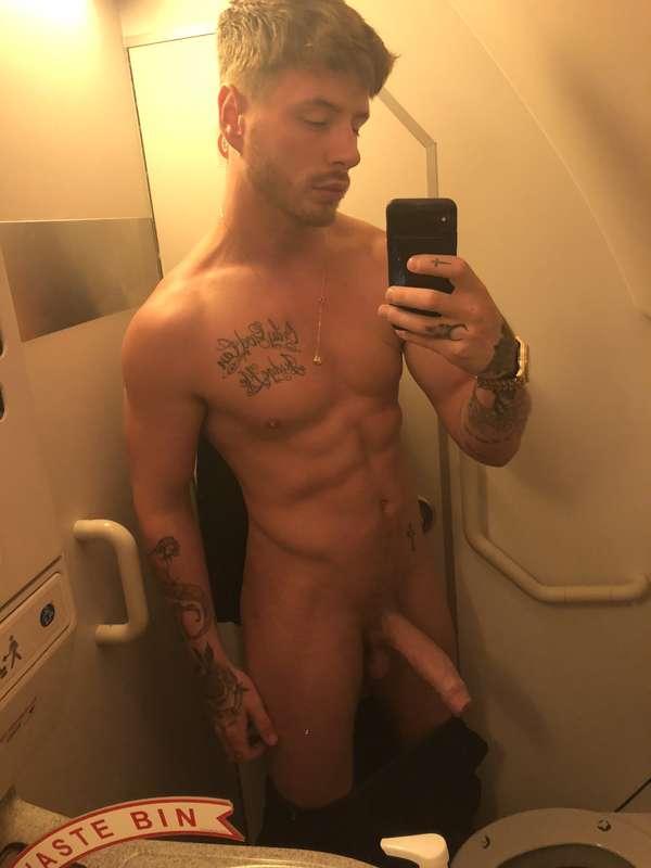 Just love getting naked on the plane