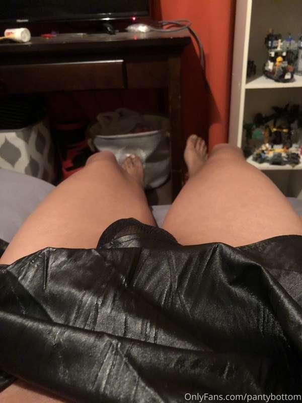 My new leather skirt and top.