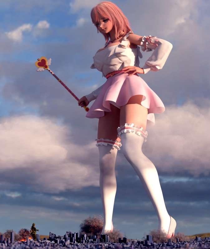 巨大化して戦う系魔法少女 Giant Magical Girl