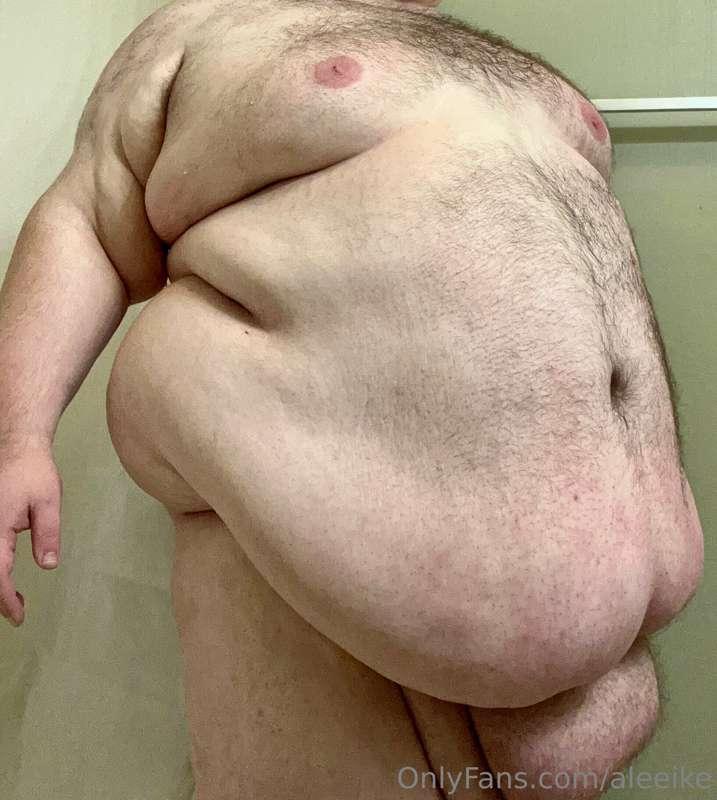 Just out of the shower.