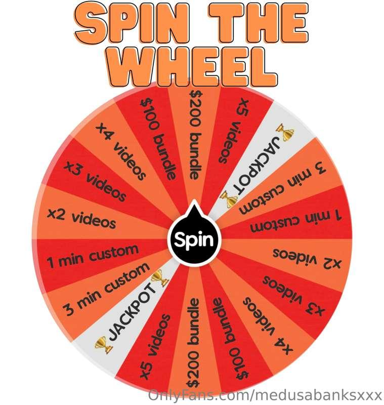 🎡XXX VIDEO SPIN THE WHEEL🎡
👉🏼$7 FOR ONE SPIN or $15 FOR 3 SP..