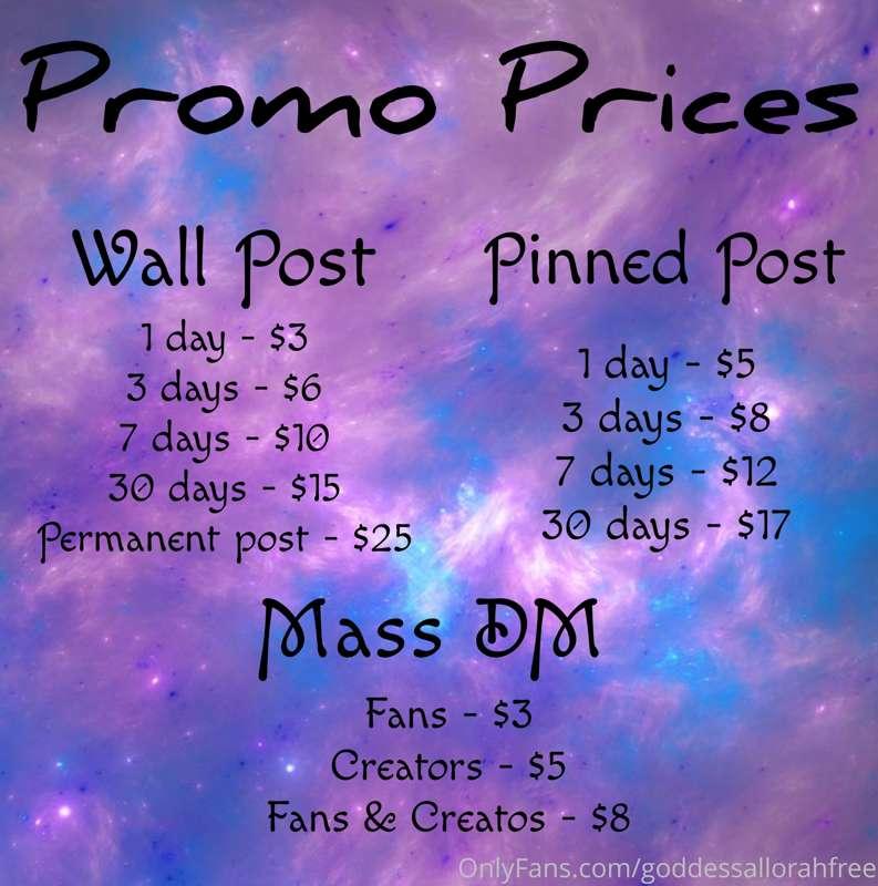 It's the new year! That means new promo. Check above for my ..