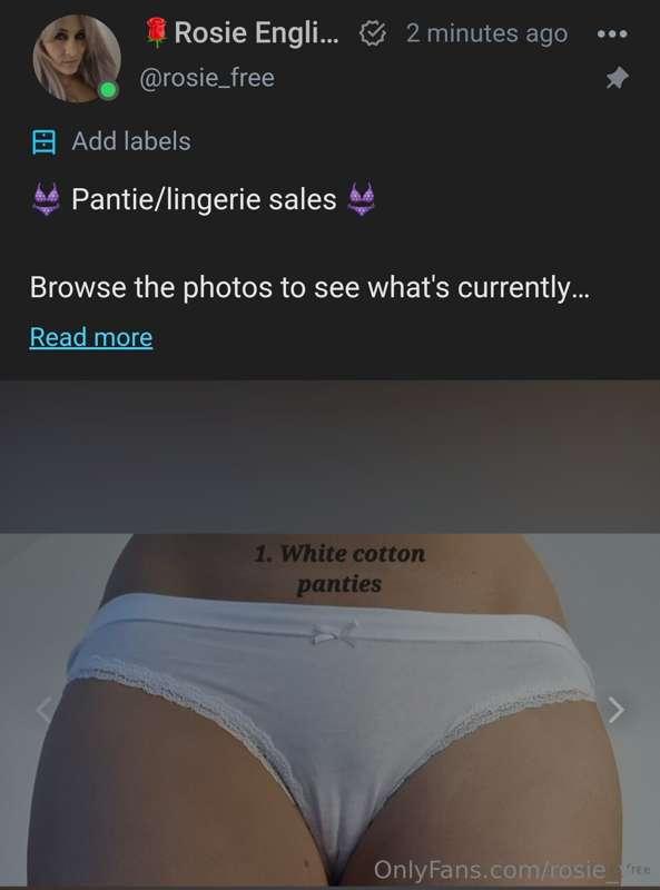 Pantie sales over @rosie_free 👙