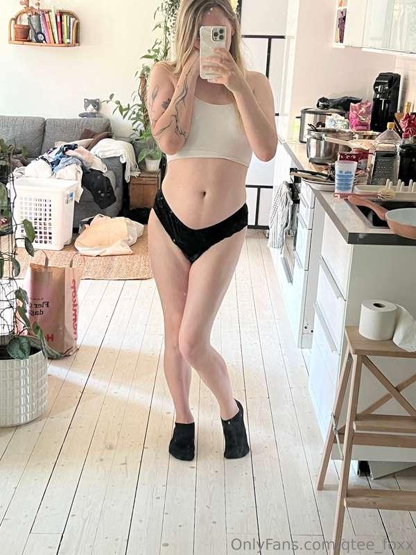 Which one should I take off first ~ my top or my panties? 🙈