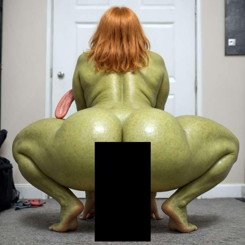 Rear View: Redhead Frog Squatting