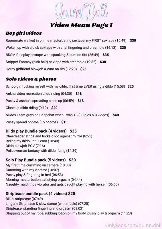 ***Video & Tip Menu***      *(3 photos)*

**I have Boy/girl ..
