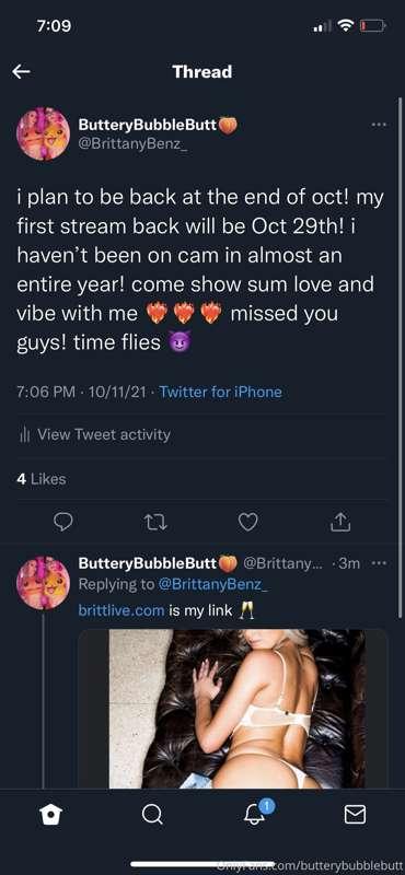 Check out my twitter for an update on cam!!

I’ll be back on..