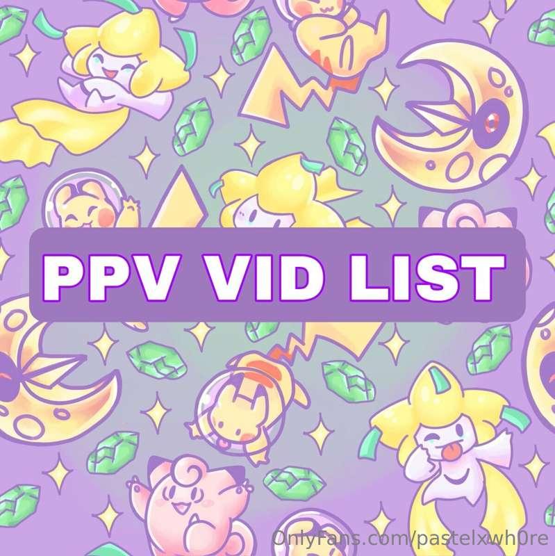 - PPV VIDS - 

I try to send out a PPV video in DMs every we..