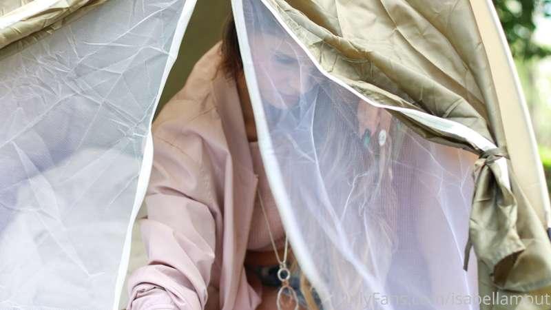 I get really horny on my camping trip !! I think they saw me..