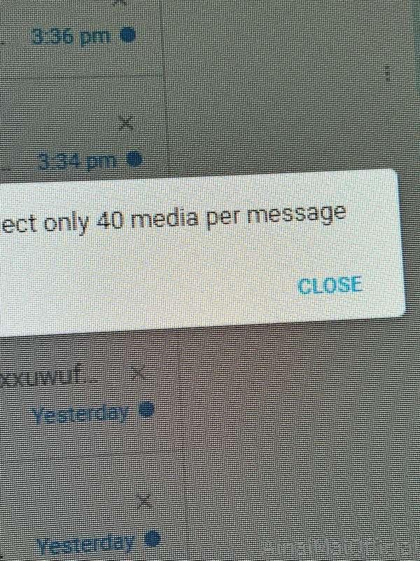 So you can only upload 40 media per Dm so that’s sad because..
