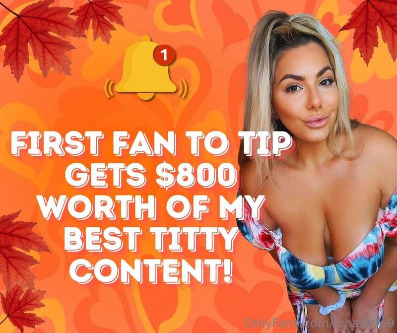 Be the FIRST and get a bundle of my best titty content for o..