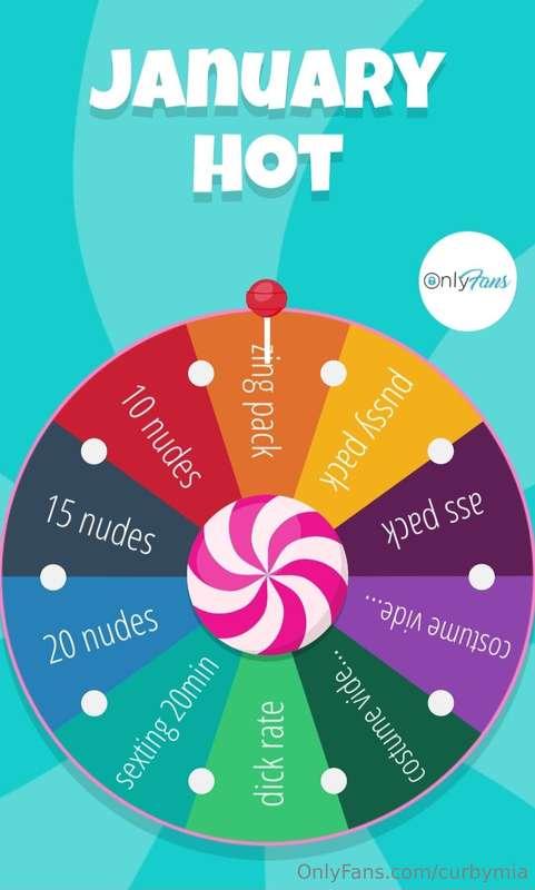 Jan roulette!🎀
1 spin $6
2 spins $10
3 spins $15

you can ge..