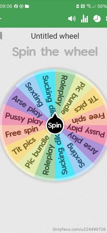 Spin my wheel baby. $6 for 2 spins x