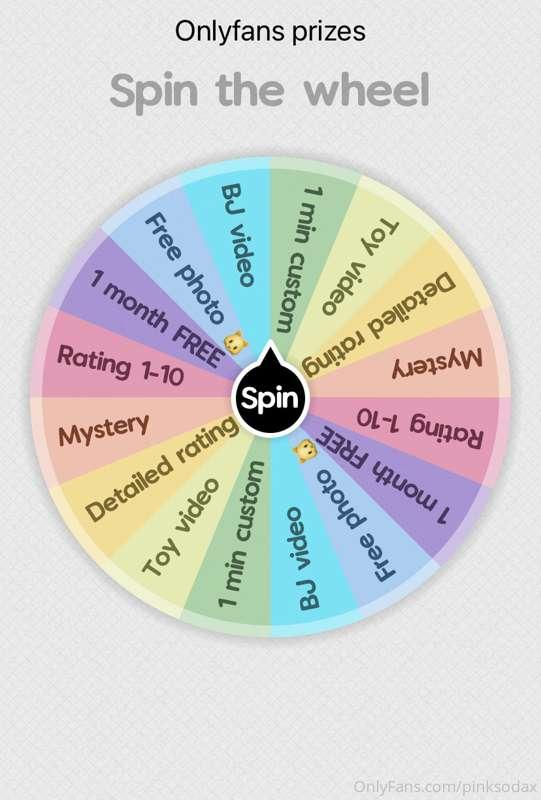 Let’s do something fun! 
Tip $5 to spin the wheel & see what..