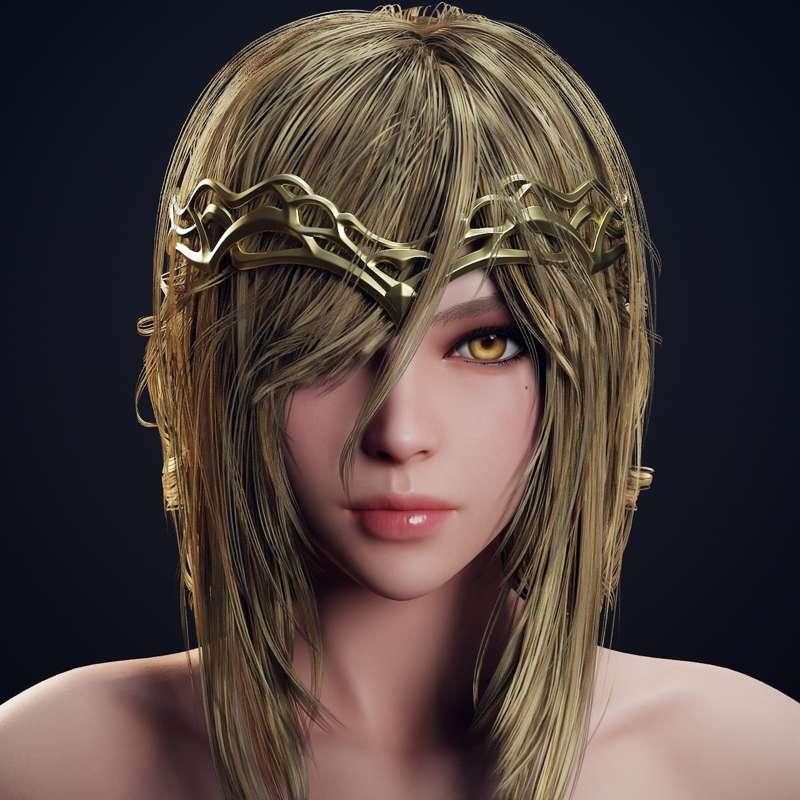 Queen Marika WIP - Hairwork done!