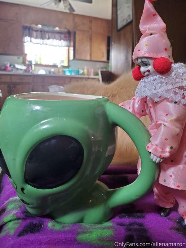 I made him bring me my coffee.