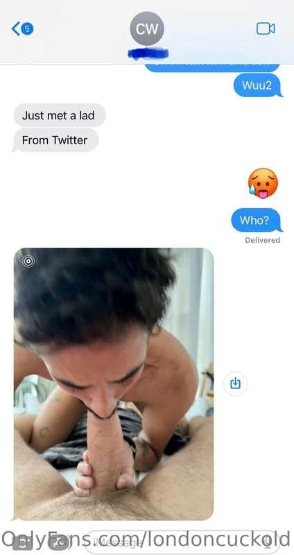 My boyfriend loves that there are so many lads on Twitter he..