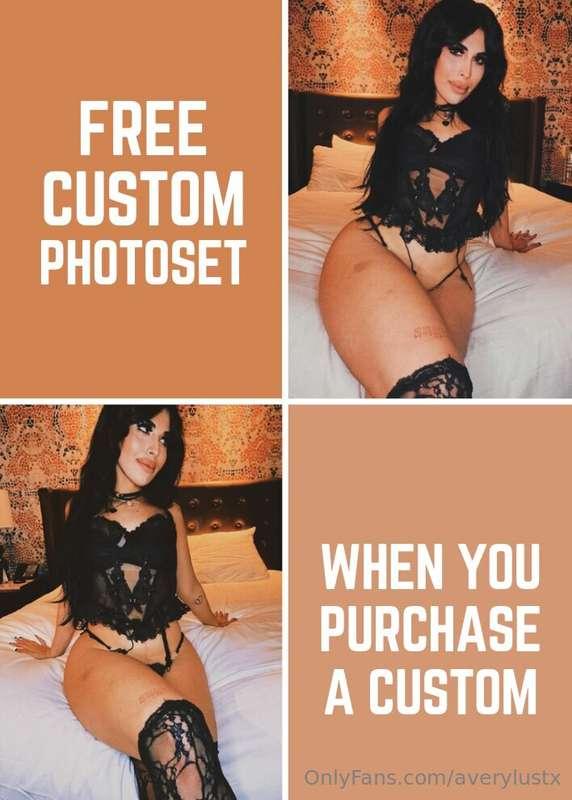 5 FREE PHOTOSET CUSTOM with any CUSTOM PURCHASE!!! Order now..