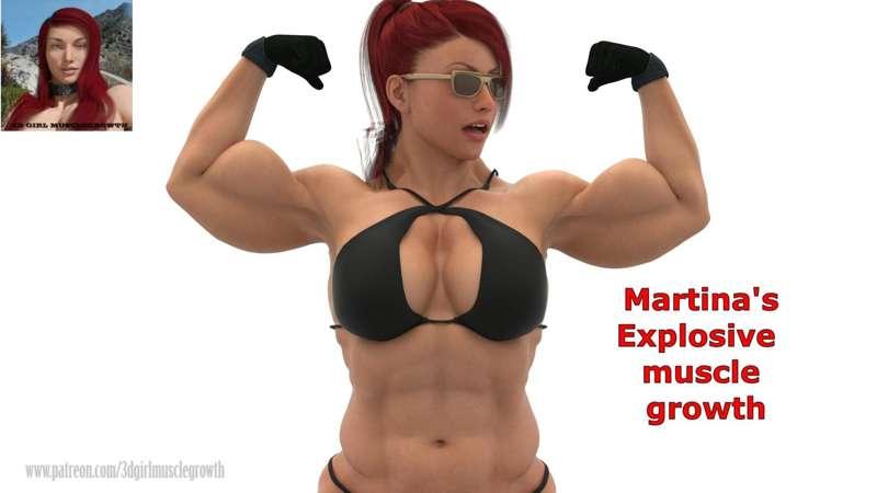 Martina's explosive muscle growth (short)