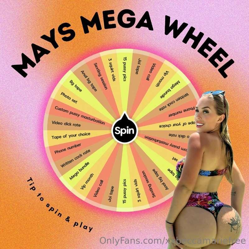 🌼🌸MAYS MEGA WHEEL🌼🌸

🌻1 SPIN = $15
🌻2 SPIN = $25
🌻3 SPIN = $..