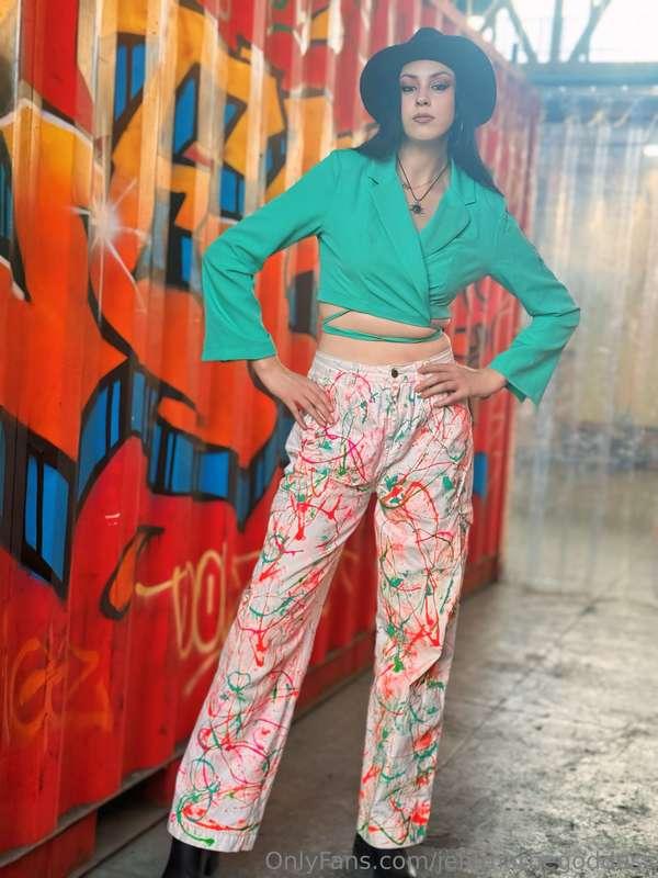 I painted these pants : )