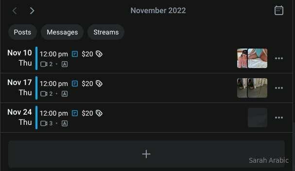 I'm on a scheduling spree! More to come :)