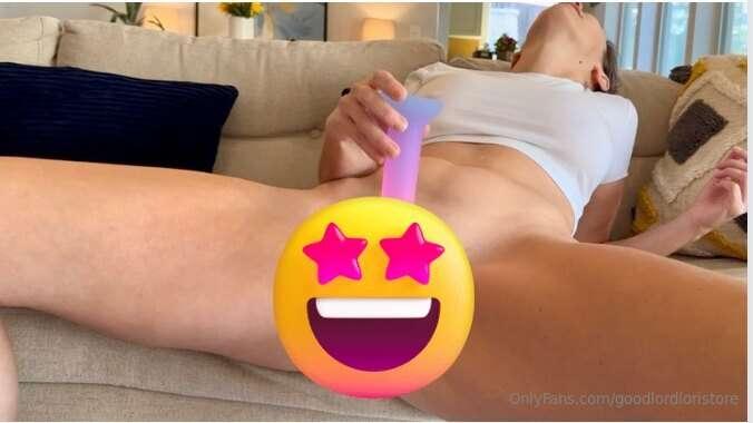 ***Rainbow Dildo on the Couch***  Fucking myself to ecstasy ..